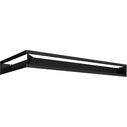 Ventilācijas vāks LUFT stūris labais 40x80x9 matēti melns Plāns