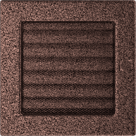 Kratka wentylacyjna kominkowa 17x17 miedziana Z żaluzją