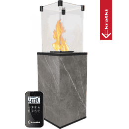 Terrassenheizer Patio Mini Quarzsinter Natu Pietra Grey automatische Steuerung 8,2kW