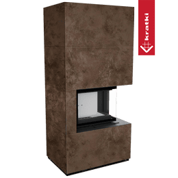 Modulární krb KRATKI FLOKI BOX pravá 8 kW Ø 160 křemenný sintr OXIDE MORO
