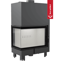 Wasserführender Kamineinsatz KRATKI MBA links 17 kW Ø 200