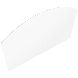 Podstawa szklana pod piec lub kominek MARTINA - Półokrągła, Wymiary: 120x80 - szyba pakowana w pudełko - zestaw.
