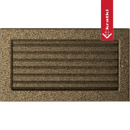 Capac aerisire 17x30 negru și auriu cu jaluzele