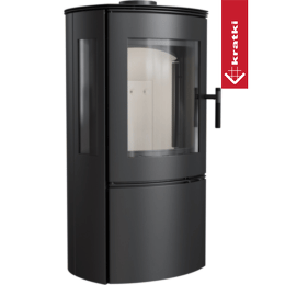 Vedfyrt stålovn FALCON VIEW GRILLER Ø 150 10 kW selvlukkende dør