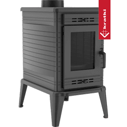Vedeldad gjutjärnskamin ROSTER K10 Ø 150 10 kW