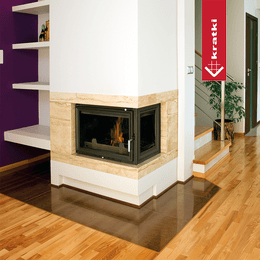 Cast iron fireplace OLIWIA right-sided 16 kW Ø 200