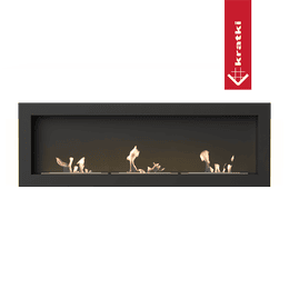 Biokominek wiszący, do zabudowy KRATKI DELTA3 120 cm czarny