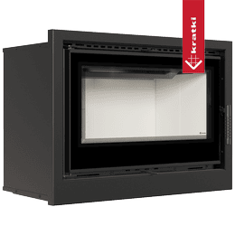Camino a cassetta KRATKI ARKE 80 12 kW Ø 200 porta a chiusura automatica