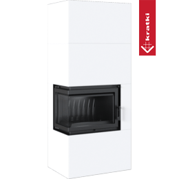 Kominek powietrzny Simple Box 8 kW Ø 200 Bianco