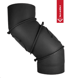 Acél mozgatható könyök 4 részes 150 mm átmérővel