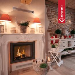 Water heating fireplace KRATKI LUCY 16 kW Ø 200