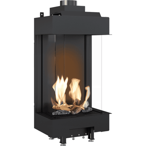 Plinski kamin KRATKI LEO 45 / 68 troslojna zasteklitev zemeljski plin ∅ 100/150 5,5 kW