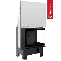 ατσάλινο ενεργειακό τζάκι KRATKI VNP 700/480 12 kW Ø 200 Lift-up μαύρο thermotec