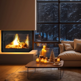 Focar semineu din fonta KRATKI SIMPLE 15 kW Ø 200 colt dreapta