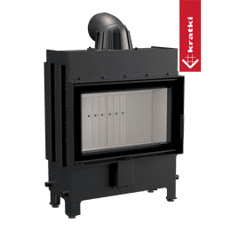 Kominek powietrzny stalowy KRATKI LUCY SLIM 10 kW Ø 200 z domykaniem