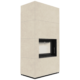 Moduļu kamīns KRATKI FLOKI BOX 8 kW Ø 160 kvarca aglomerāts FOKOS IZPĀRDOŠANA