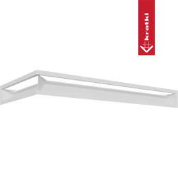 Kratka wentylacyjna kominkowa LUFT narożny prawy 40x80x9 biała Slim