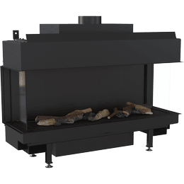 Gāzes kamīns KRATKI LEO 100 trīskāršs stiklojums propāns ∅ 100/150 8,2 kW