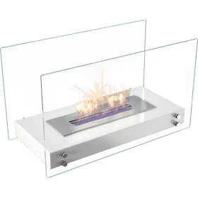 Tabletop Bioethanol fireplace HOTEL TÜV white
