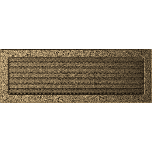 Kratka wentylacyjna kominkowa 17x49 czarno-złota z żaluzją