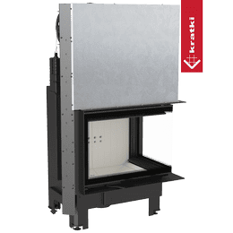 Focar semineu KRATKI MBZ 13 kW Ø 200 colt dreapta deschidere verticala Sticla pe colt