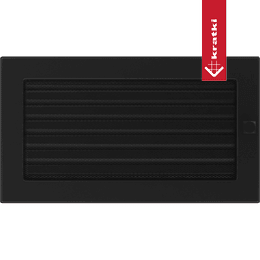 Kratka wentylacyjna 17x30 czarna z żaluzją