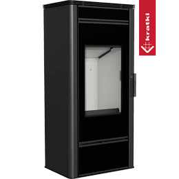 Stufa a legna in acciaio KRATKI TITAN GLASS Ø 150 11 kW