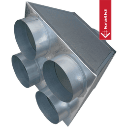 BOX de distribution d’air chaud Ø125/ 4x125