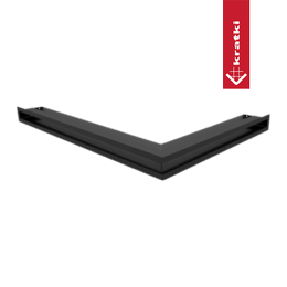 Grille de cheminée LUFT coin gauche 76,6x54,7x6 noir