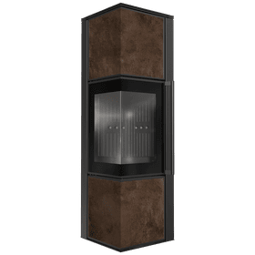 Дровяная печь TORA/M 8 кВт OXIDE MORO черный термотек самозакрывающаяся дверь