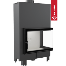 Waterverwarming haard KRATKI MBA Rechts 17 kW Ø 200