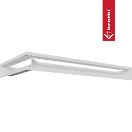 Venkovaný kryt luft roh vpravo 40x80x9 biely