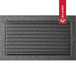 Kratka wentylacyjna kominkowa 22x37 czarno-srebrna z żaluzją