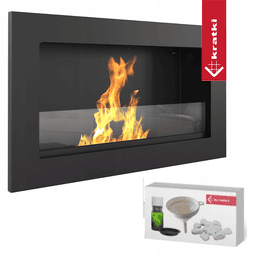 Wall mounted Bioethanol fireplace GOLF TÜV set