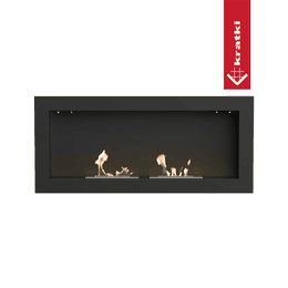 Built-in bioethanol fireplace GOLF2 90 cm black