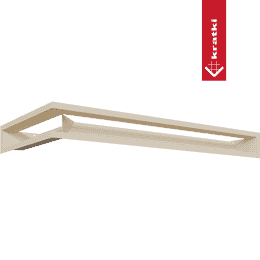 Ventilatiedeksel LUFT hoek rechts 40x80x9 crème