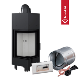 Smart stålpeis KRATKI MBN venstre 10 kW Ø 200 MSK