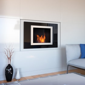 Wall mounted Bioethanol fireplace OSCAR TÜV black