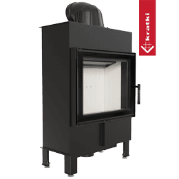 Steel fireplace KRATKI LUCY SLIM 8 kW Ø 160