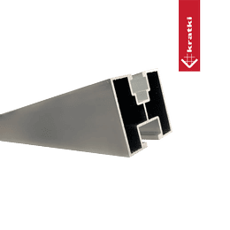 Profil aluminiowy na wpust przesuwny - 422 cm