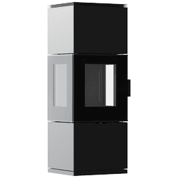 PIEC STALOWY KOZA INGA 8 kW Ø 150 z domykaniem w standardzie z czarnym termotec