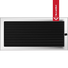 Kratka kominkowa 22x45 niklowana z żaluzją