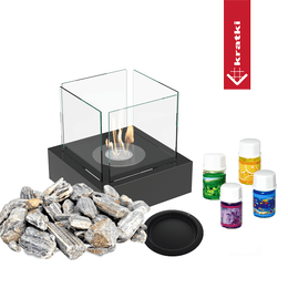 Tabletop Bio-fireplace TANGO3 black set mix