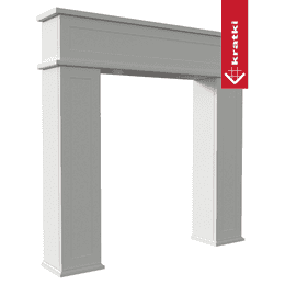 Rama semineu TWIST alb auto-asamblare