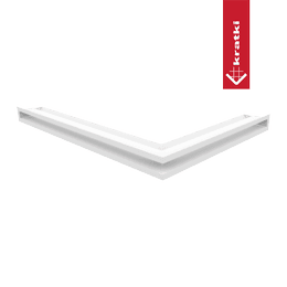 Ventilacijski poklopac LUFT kutni lijevi 76,6x54,7x6 bijeli
