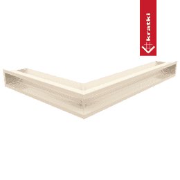 Eck-Lüftungsgitter LUFT rechts 54,7x76,6x9 Creme