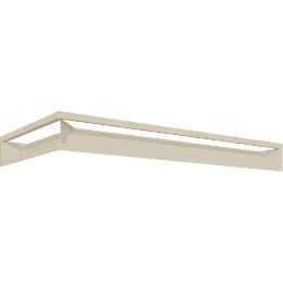 Eck-Lüftungsgitter LUFT rechts 40x80x9 Creme Slim