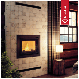 Τζάκι θέρμανσης νερού KRATKI ZUZIA DECO 12 kW Ø 200