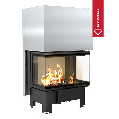 Steel fireplace KRATKI NBC 800/400 left right 10 kW Ø 200 Lift-up