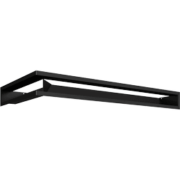 Eck-Lüftungsgitter LUFT rechts 40x80x9 schwarz